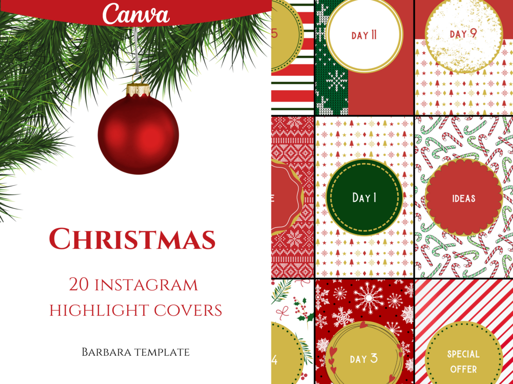 Christmas Highlight Covers Templates for Instagram