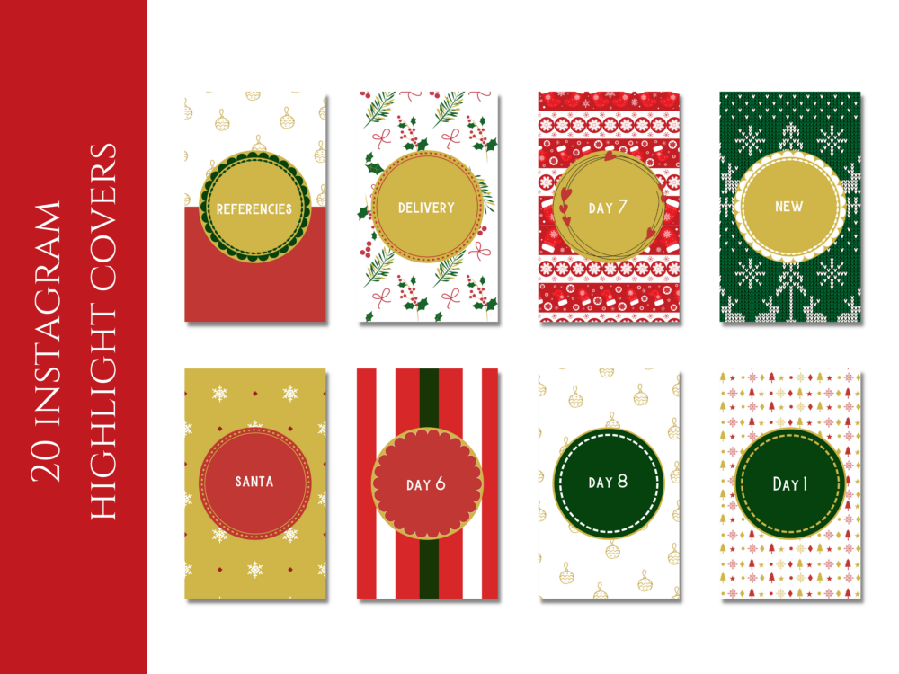 Christmas Highlight Covers Templates for Instagram