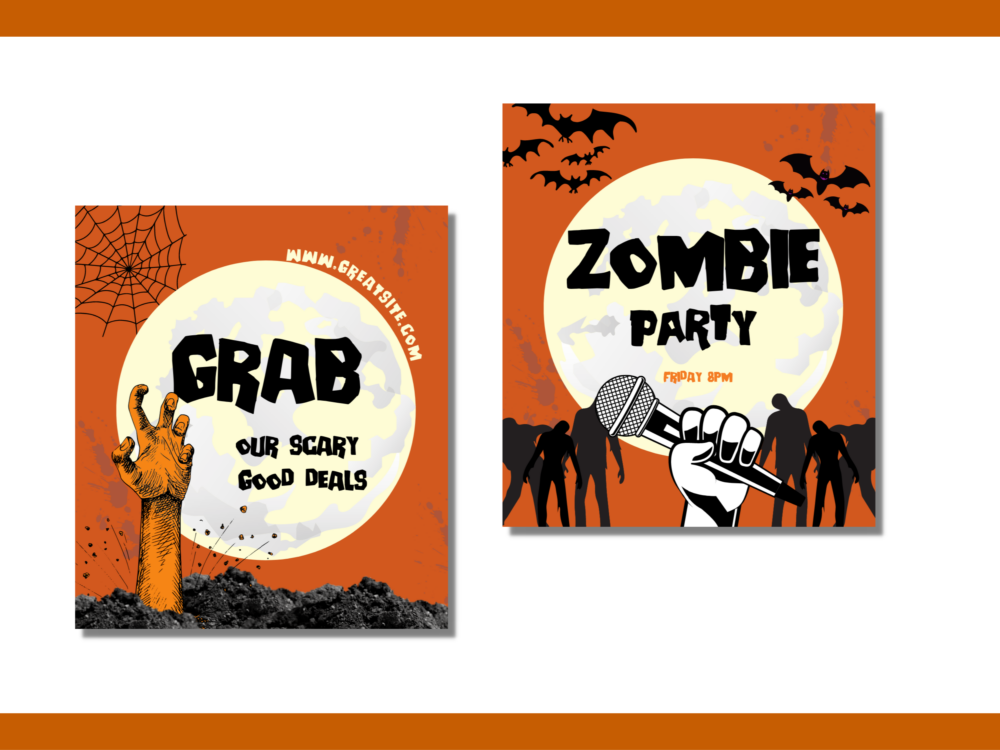 Halloween Posts Templates Bundle Kit