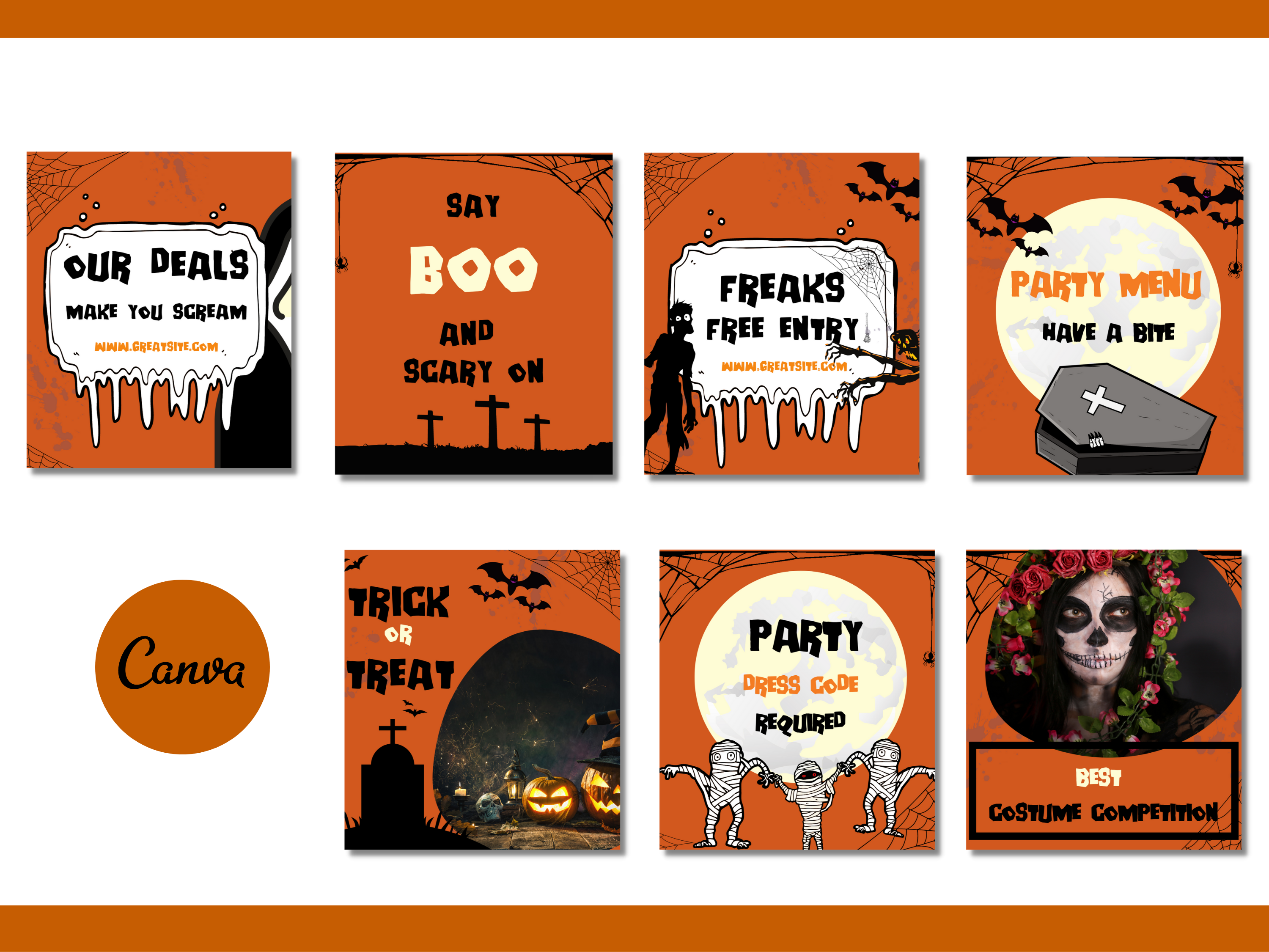 Halloween Posts Templates Bundle Kit
