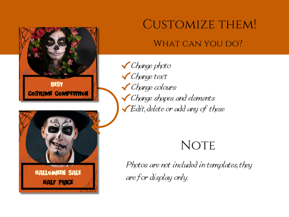 Halloween Posts Templates Bundle Kit