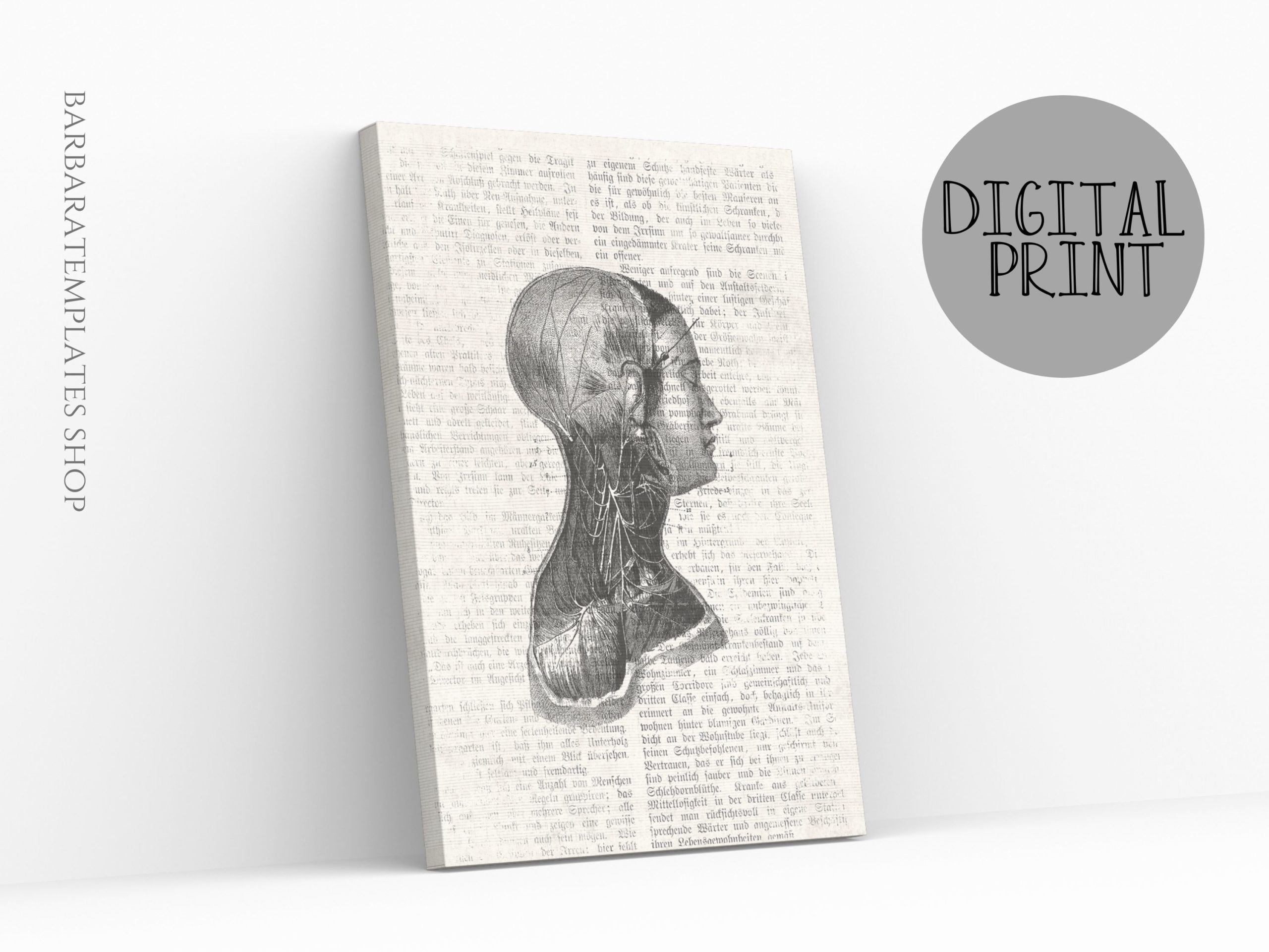 Anatomy human body digital printable wall decor