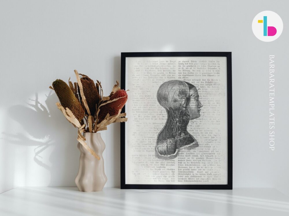 Anatomy human body digital printable wall decor