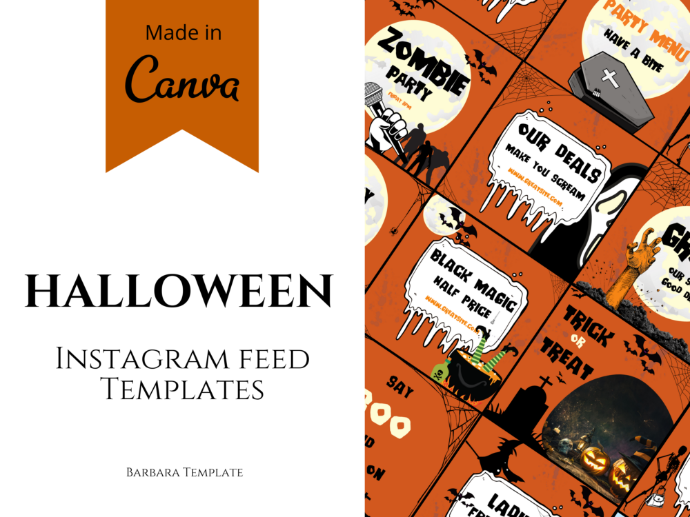 Halloween Posts Templates Bundle Kit