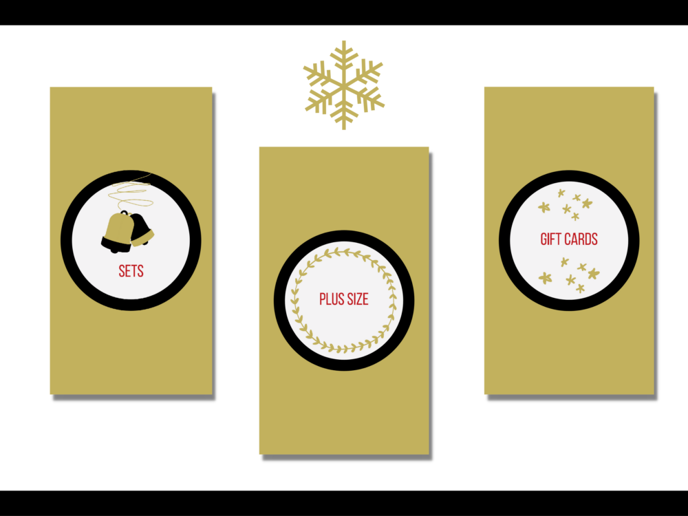 Gold and Black Christmas Highlight Covers Templates Bundle