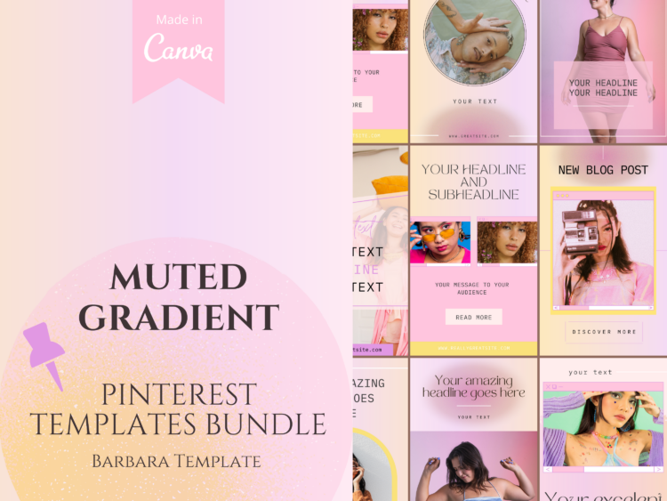 Pink Purple gradient pin templates