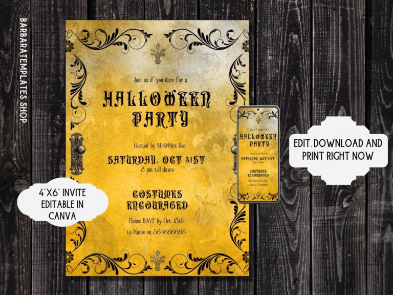 Steampunk editable party invitation card