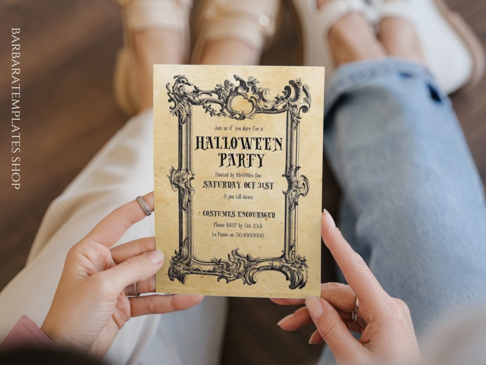Gothic Halloween party invite