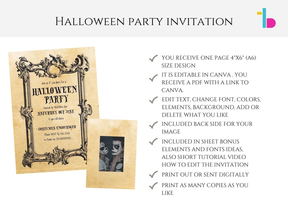 Gothic Halloween party invite