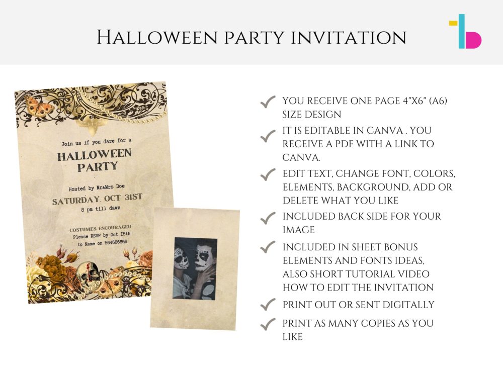 Vintage Steampunk Goth editable invitation
