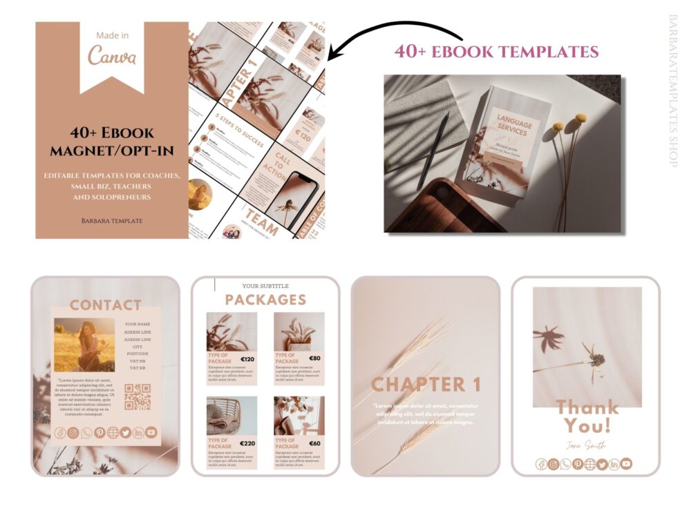 Aesthetic feminine Instagram Pinterest and Wall art mega pack