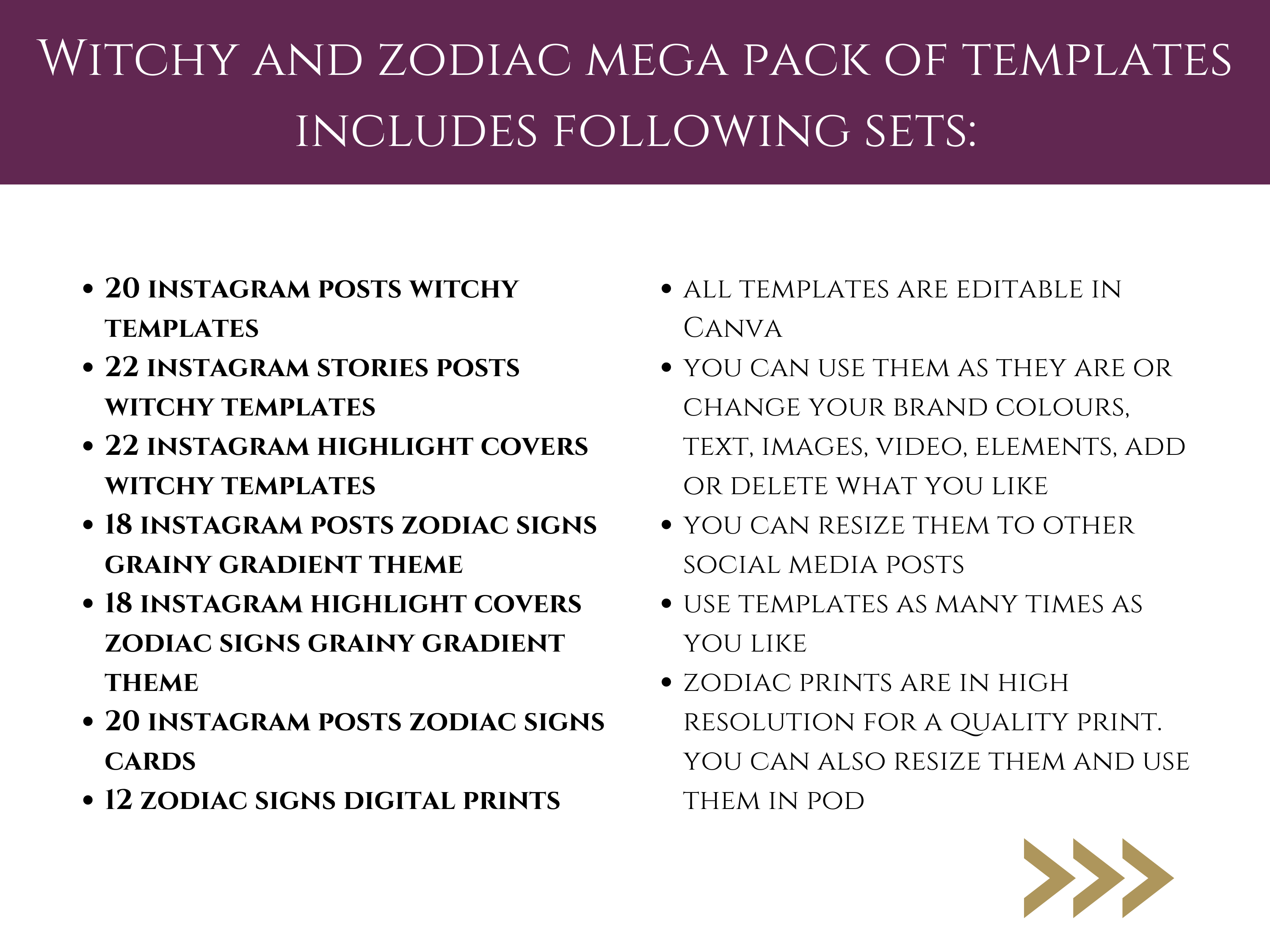 Witchy and zodiacs mega pack of templates