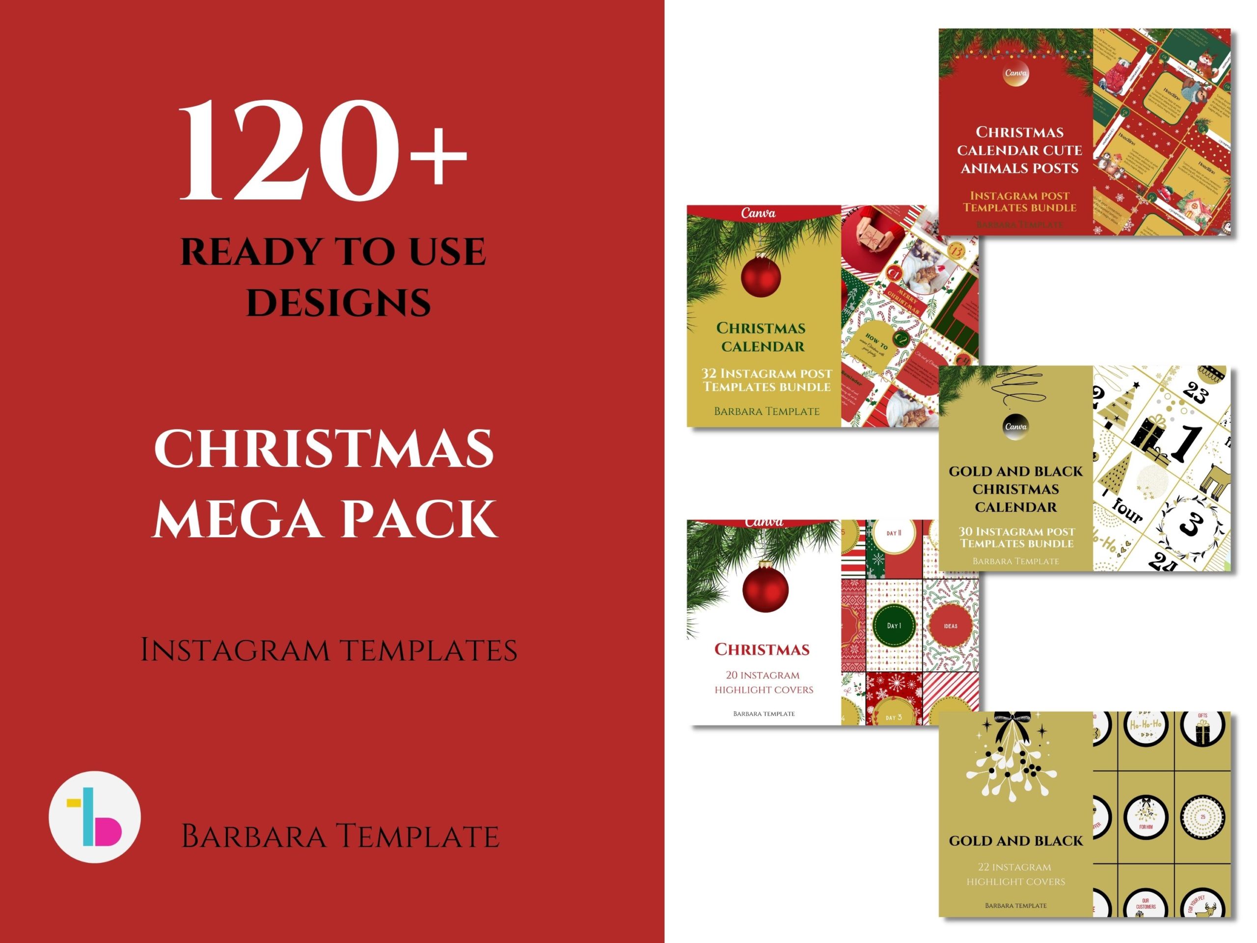 Christmas mega pack templates bundle