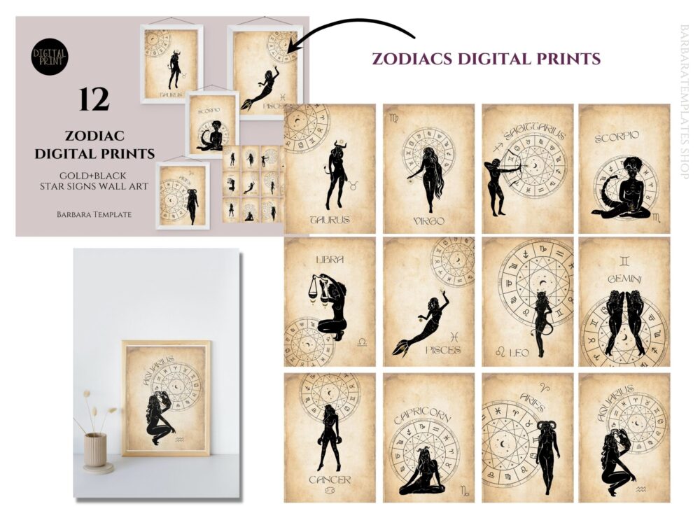 Zodiacs mega pack of templates