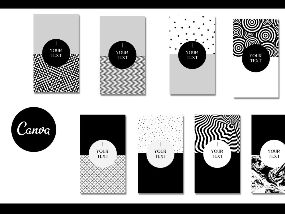 Black and White minimalist Instagram highlight covers