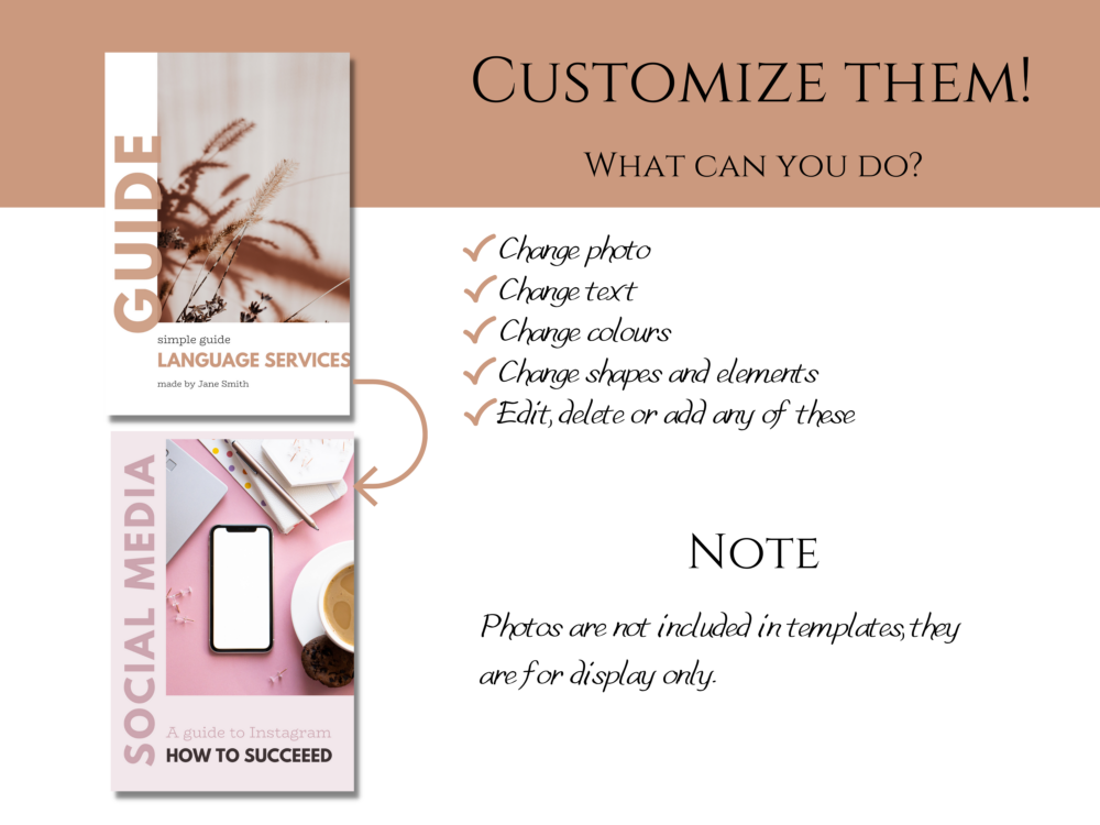 Aesthetic Ebook Templates for Female Entrepreneurs and coaches