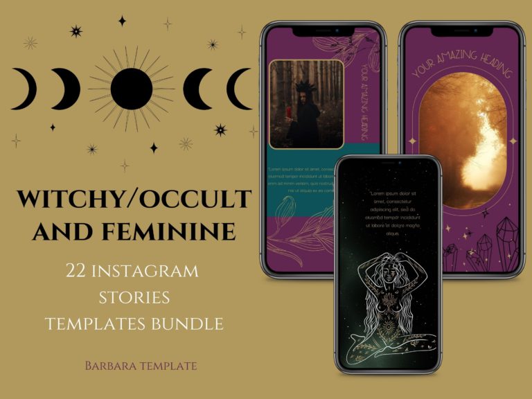 Witchy Occult Instagram Stories Bundle