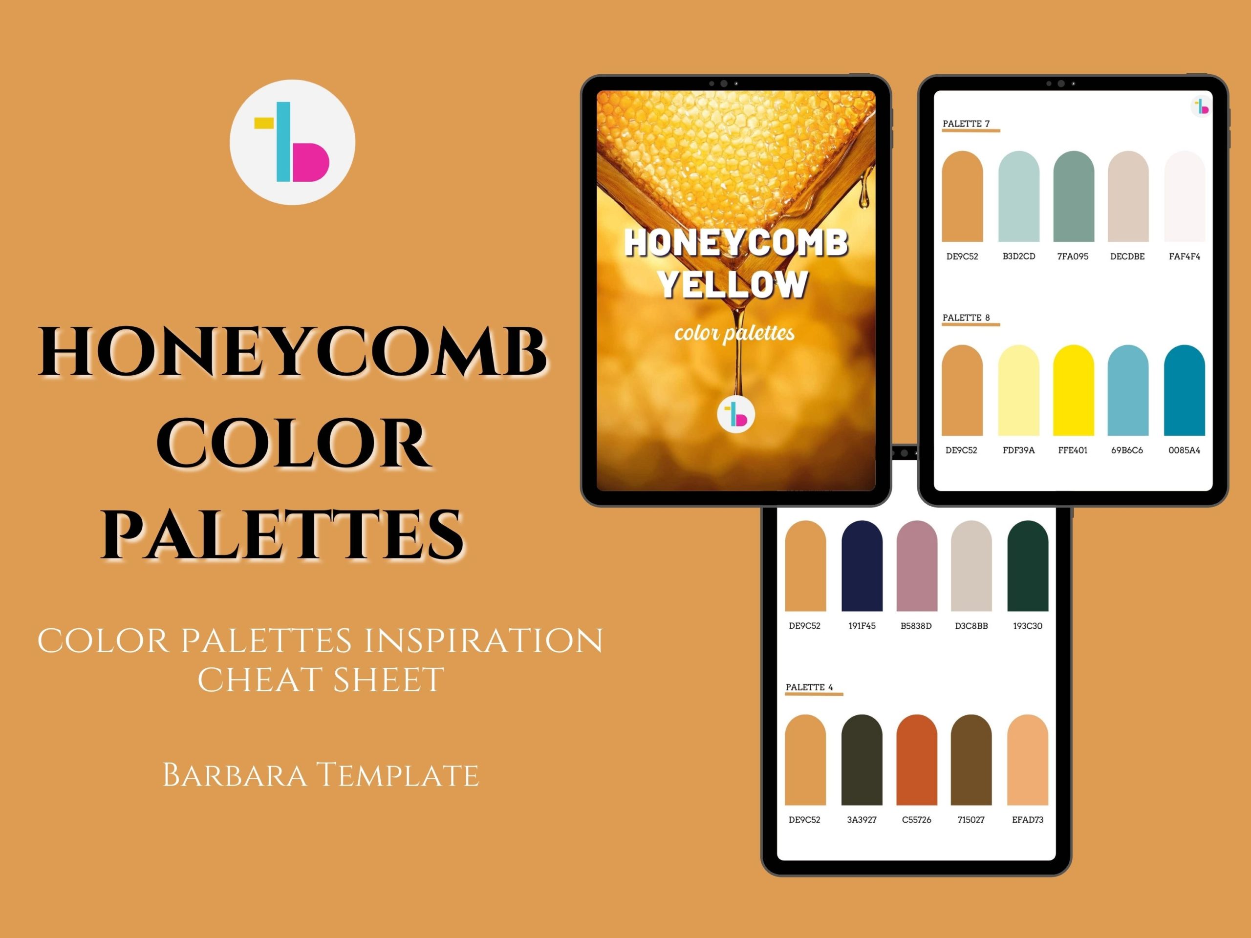 Honeycomb yellow color palette inspiration