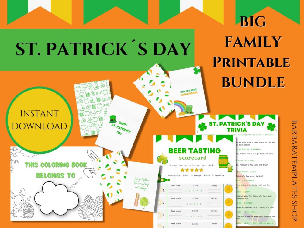 St. Patricks Day Family Printable Bundle