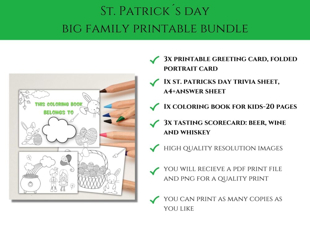 St. Patricks Day Family Printable Bundle