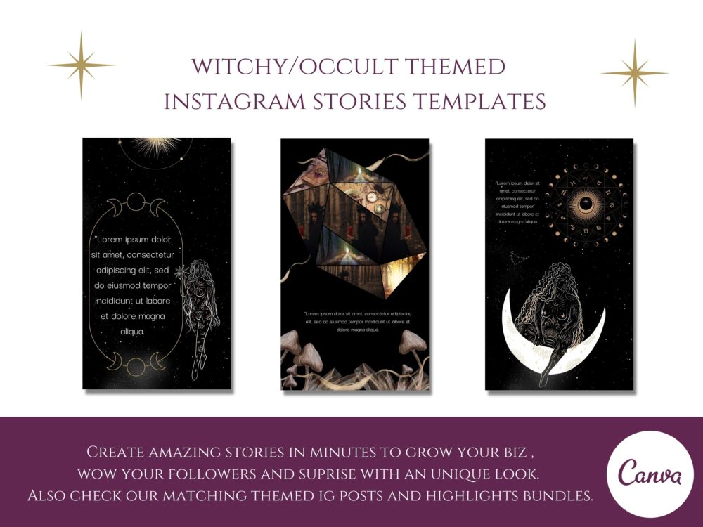 Witchy Occult Instagram Stories Bundle