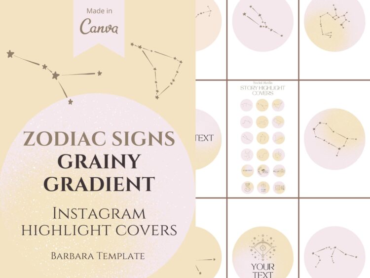Zodiac Signs Instagram Highlight Covers Templates