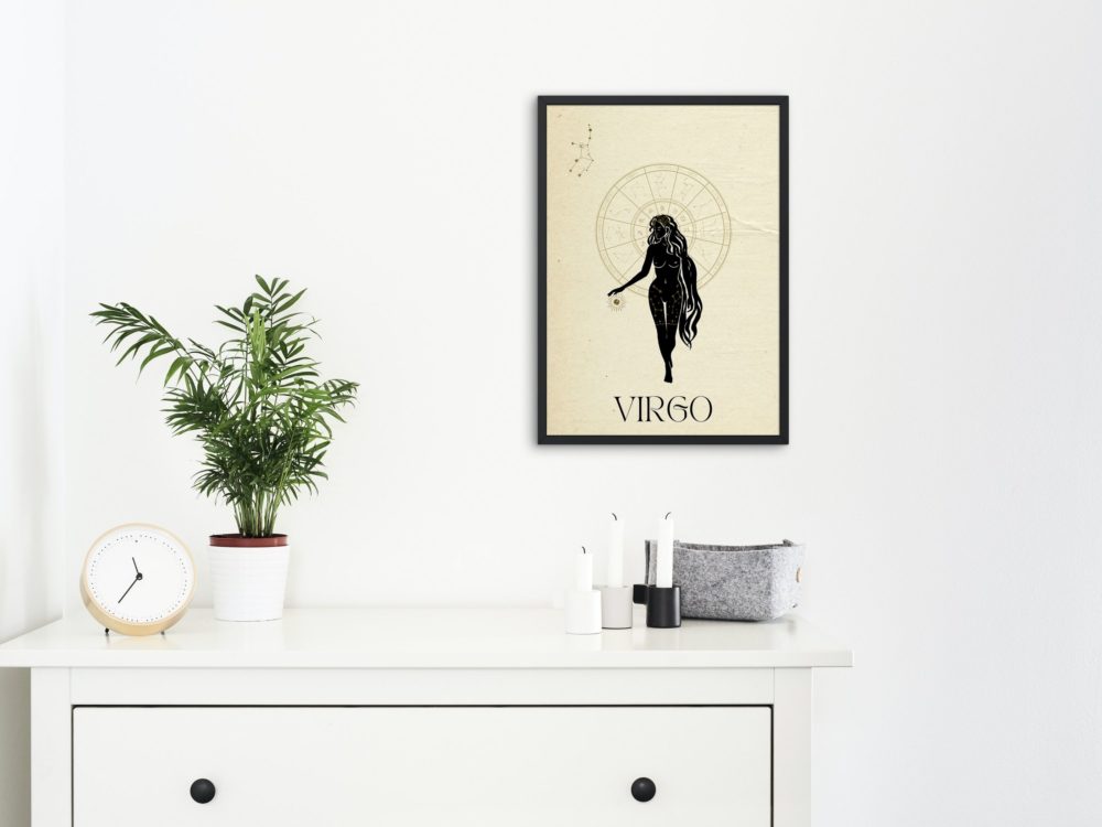 Virgo Digital Print, Printable Zodiac Wall Decor