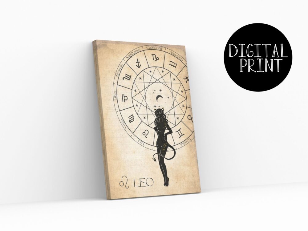 Fire Elements, Zodiac Digital Prints, Aries, Leo, Sagittarius Printable Wall Art