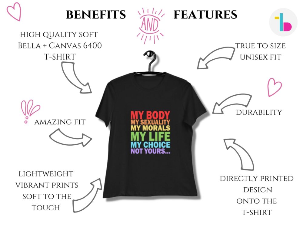 Pro Choice colorful tshirt