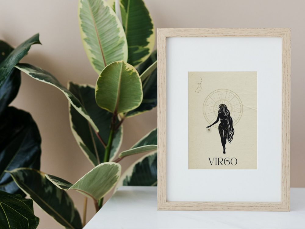 Virgo Digital Print, Printable Zodiac Wall Decor