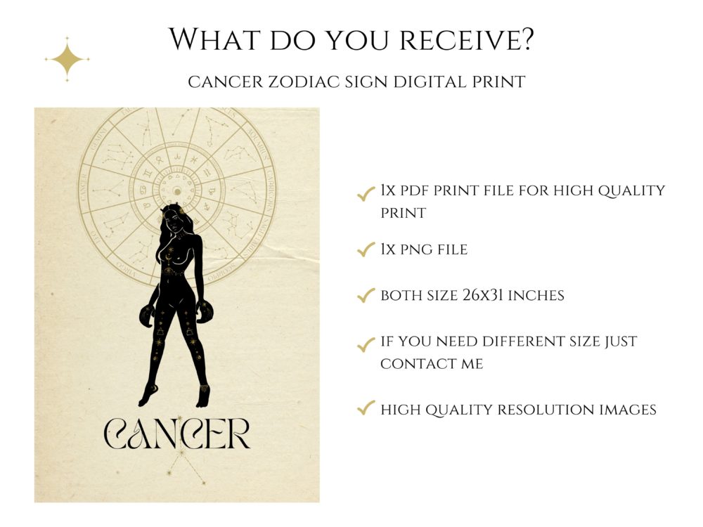 Zodiac Cancer Digital Print