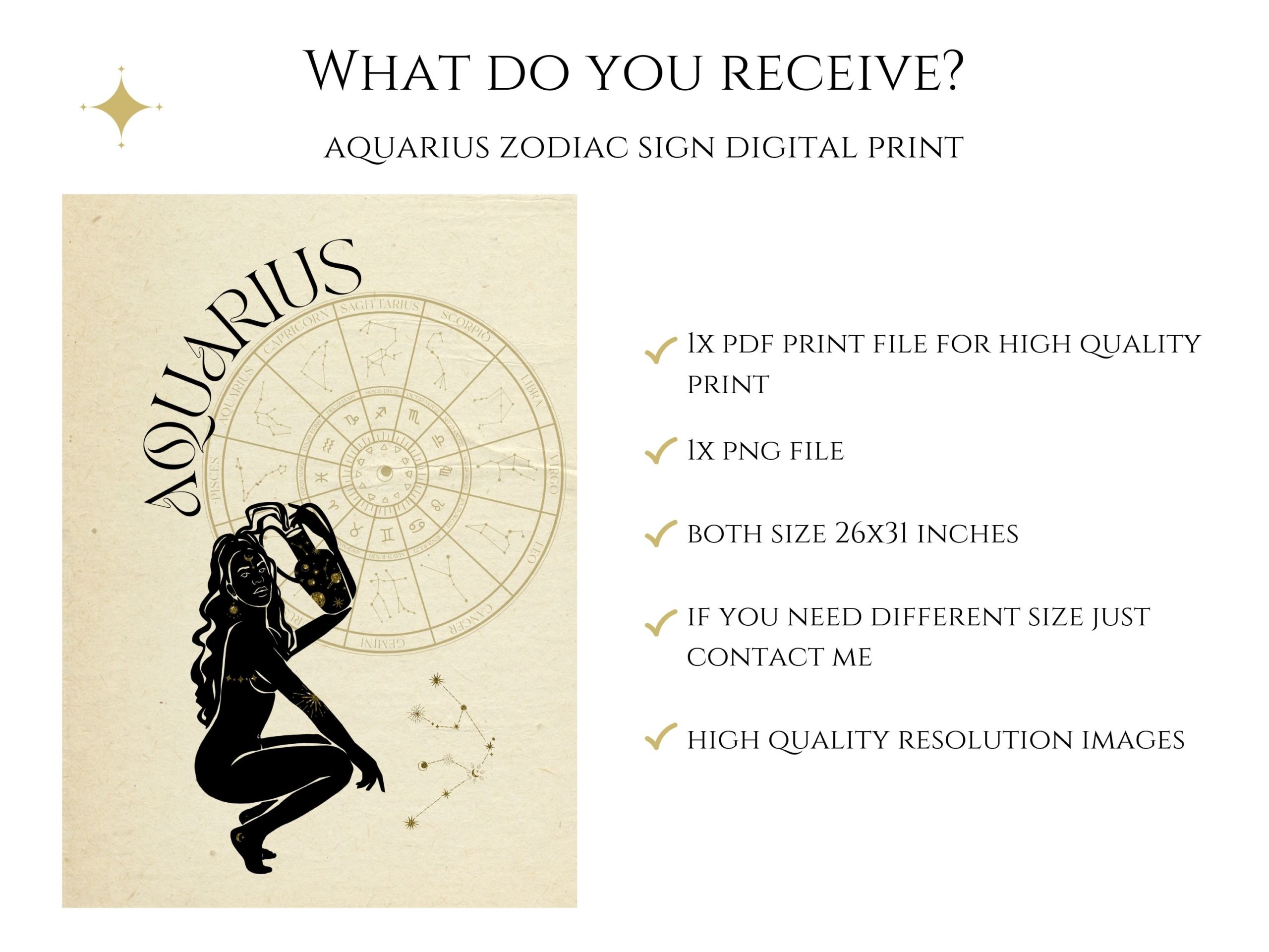 Aquarius Digital Print