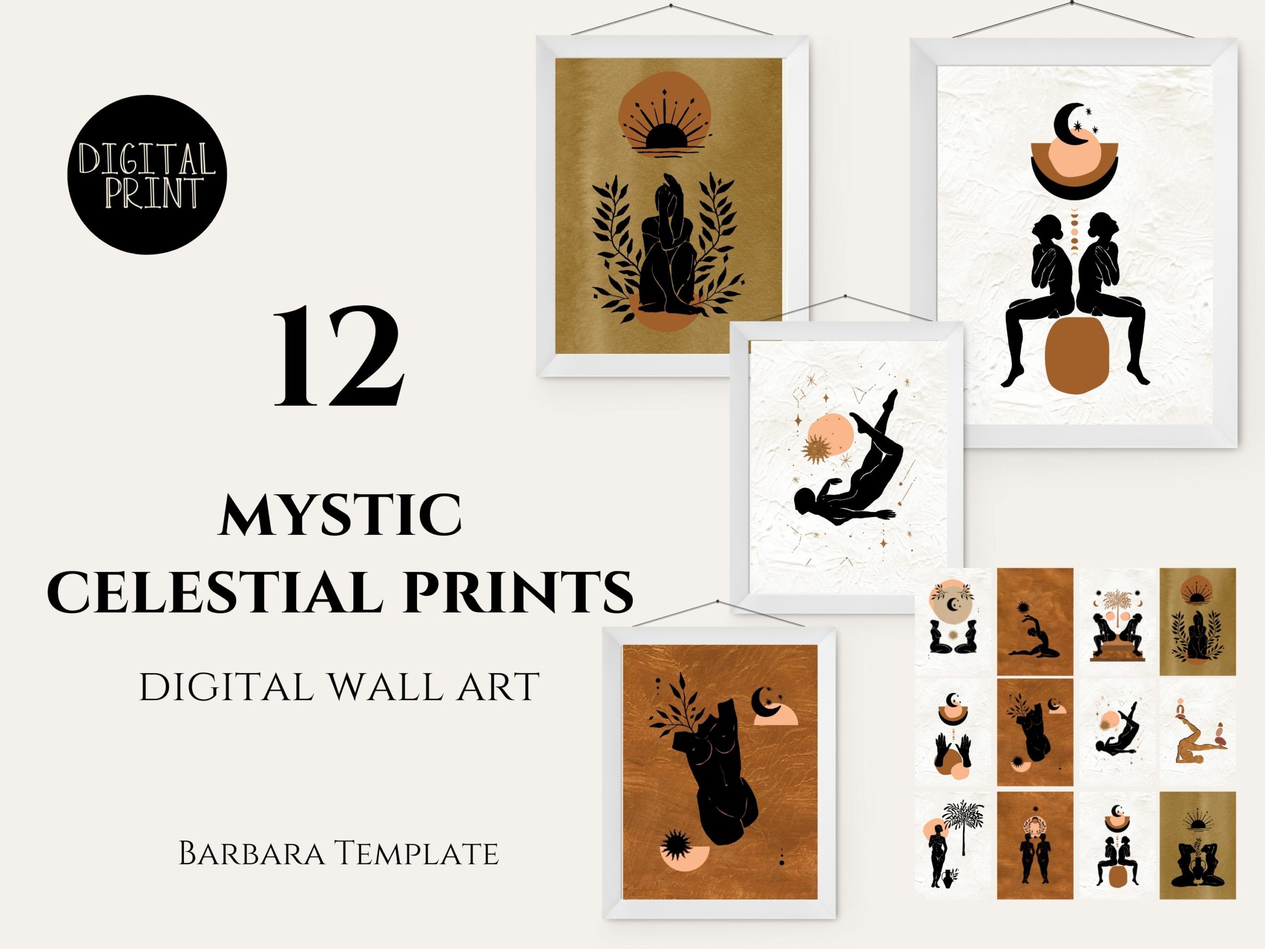 12pc set mystic celestial prints