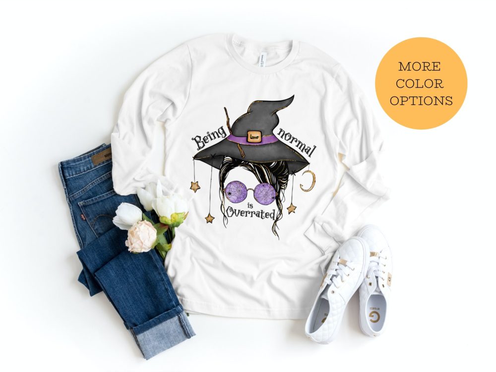 Halloween witchy t-shirt, Being normal is overrated tee,