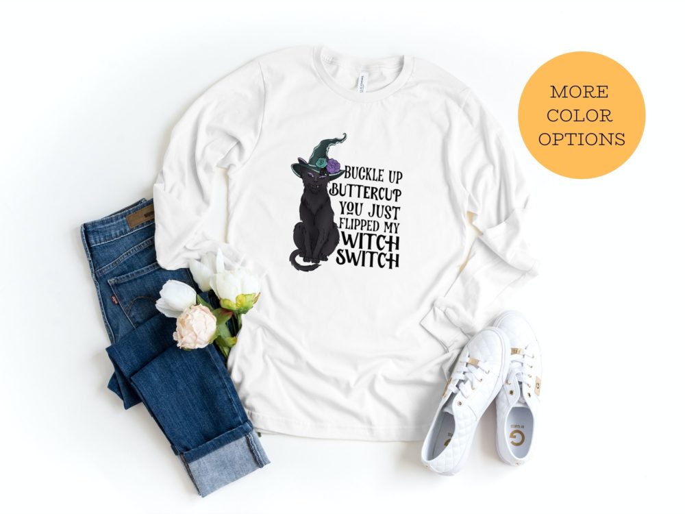 Witchy black cat t-shirt