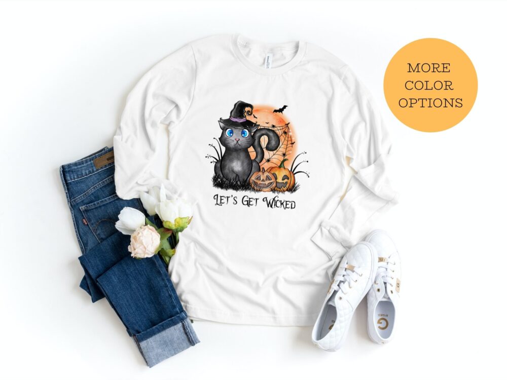 Halloween Black cat t-shirt