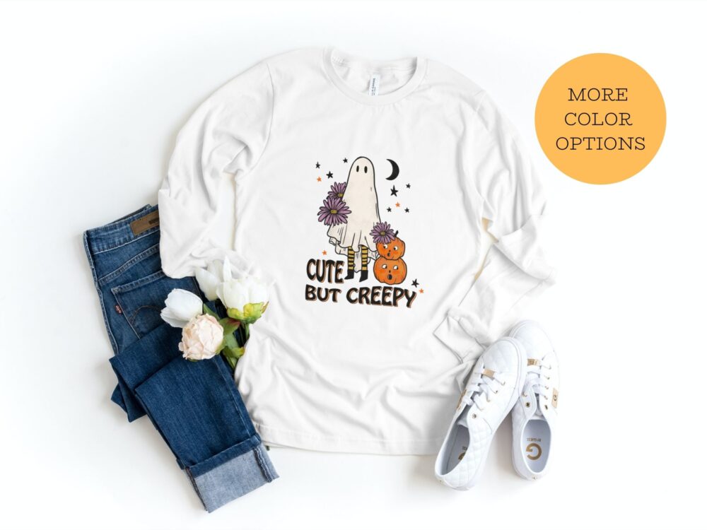 Retro cute but creepy Halloween shirt, Pumpkin t-shirt