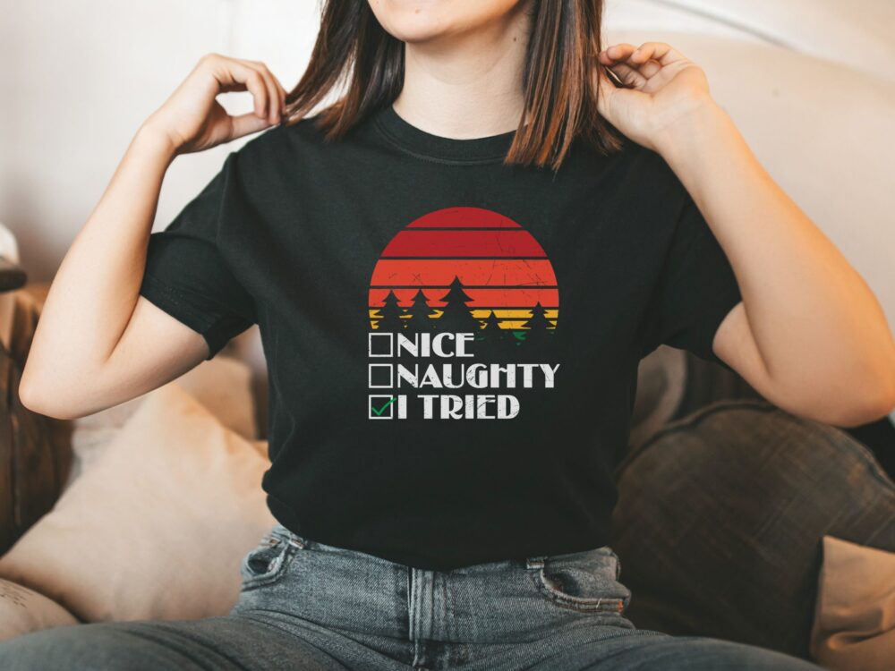 Nice Naughty I tried t-shirt, Funny Gifts