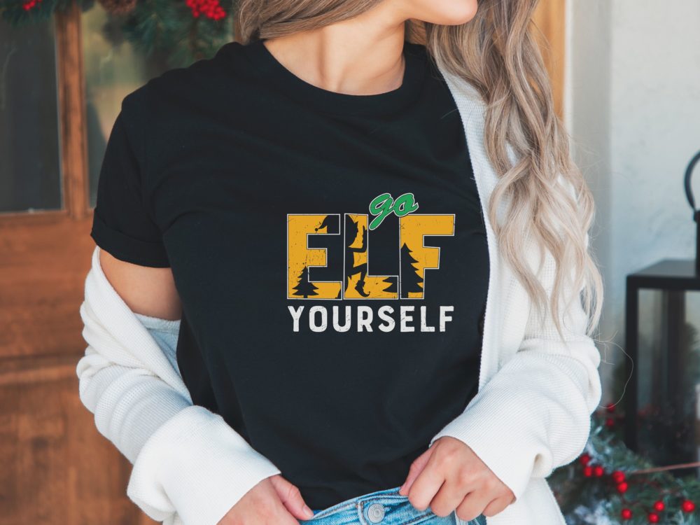 Go elf yourself Christmas sarcastic shirt
