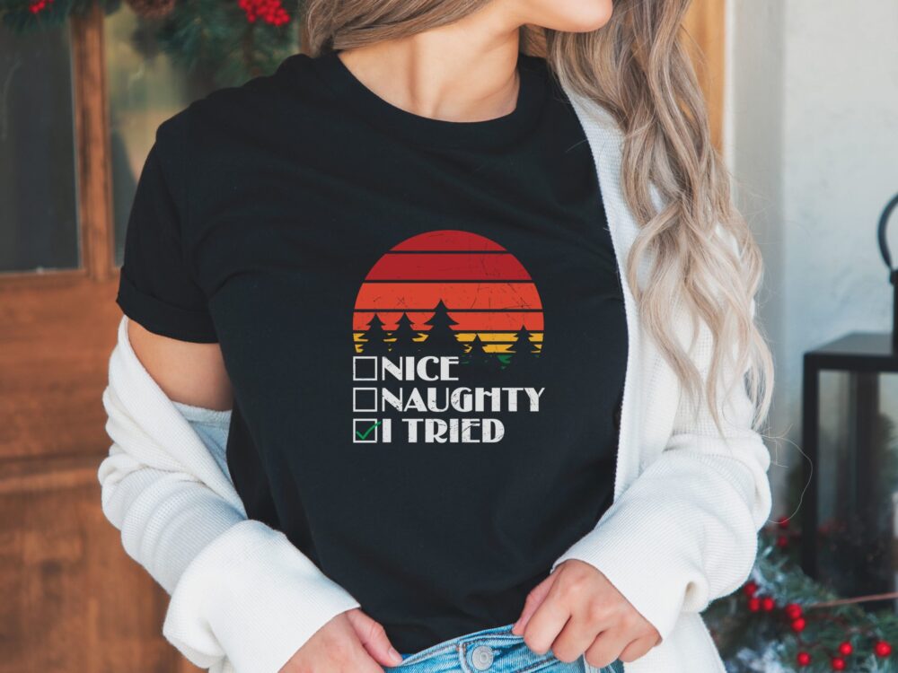 Nice Naughty I tried t-shirt, Funny Gifts