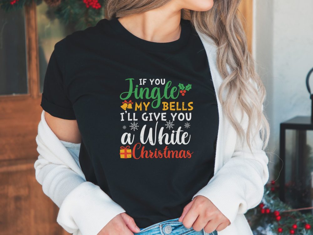 Adults retro Christmas shirt, Funny Christmas tshirt, Jingle my balls