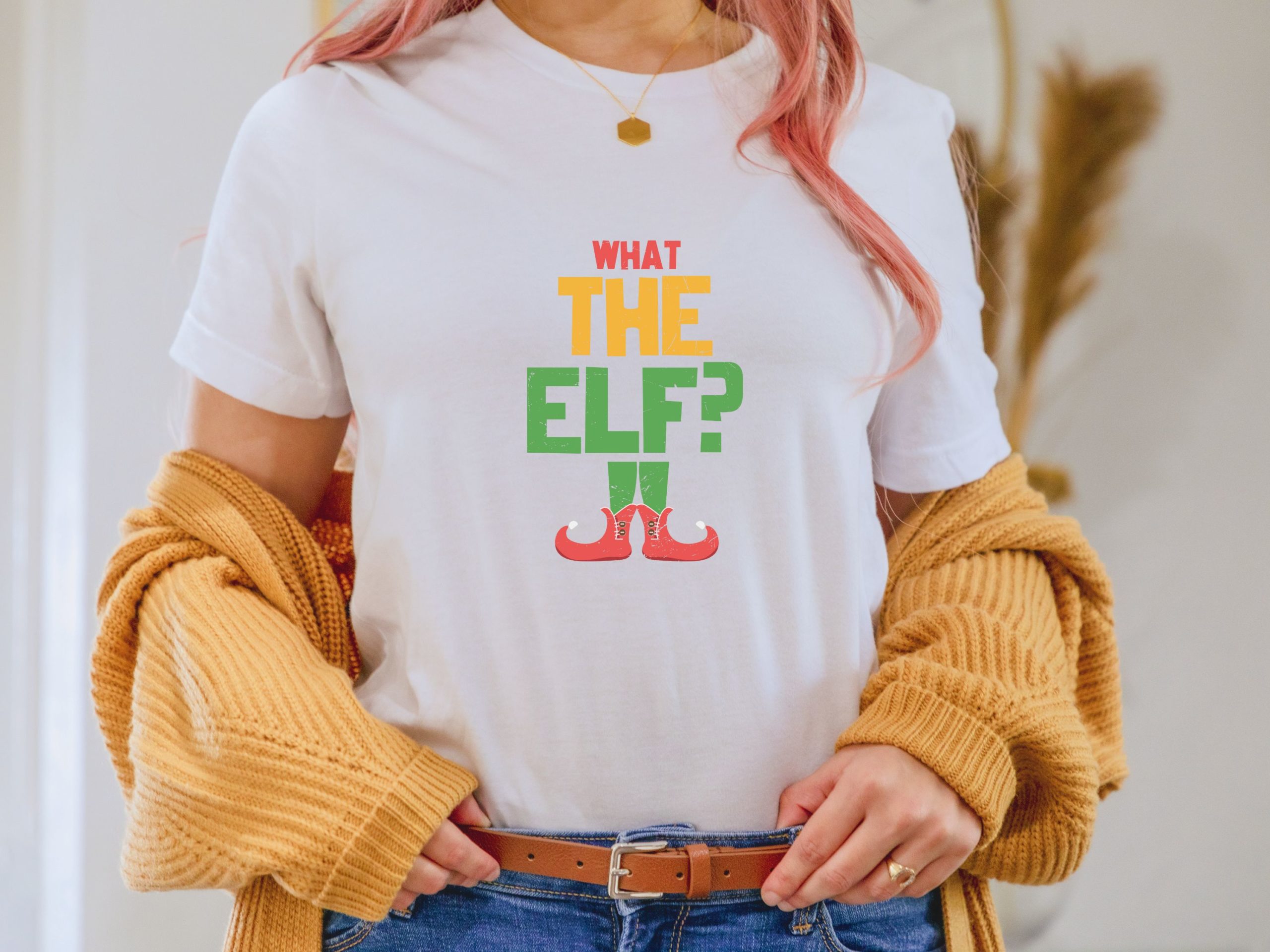 What the elf tshirt, Funny retro Christmas shirt