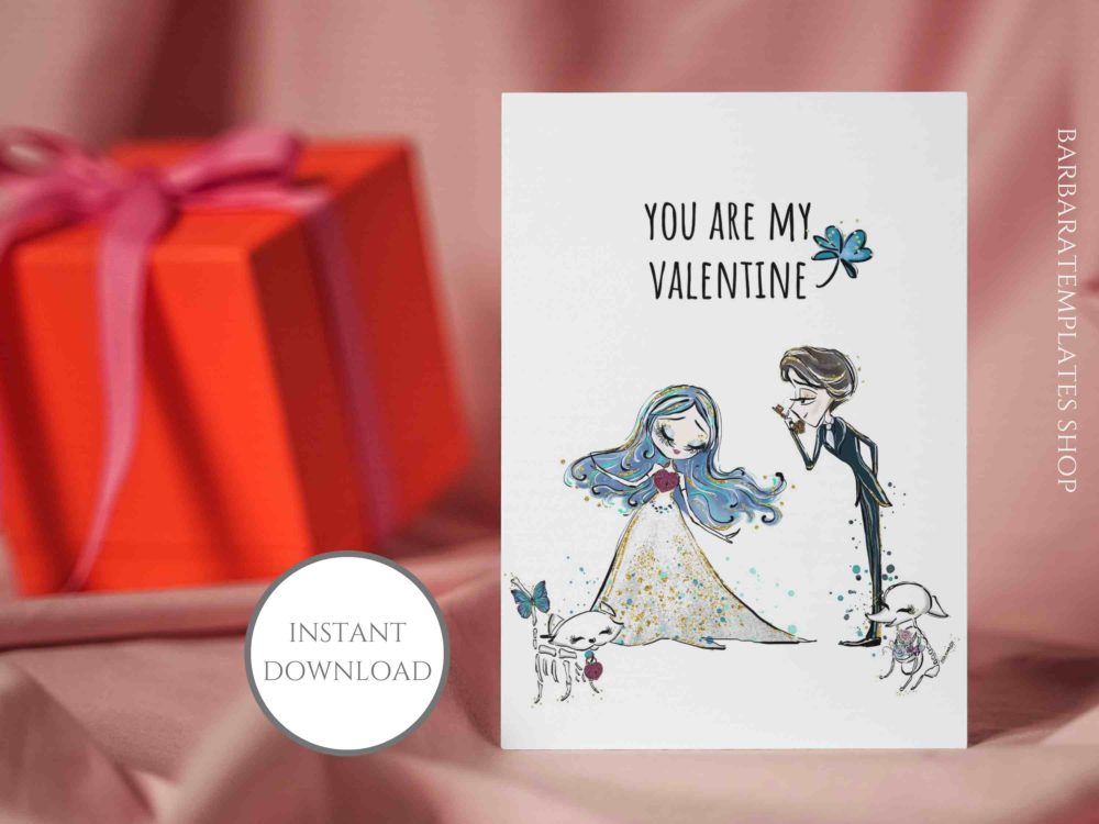 You Are My Valentine Goth Card