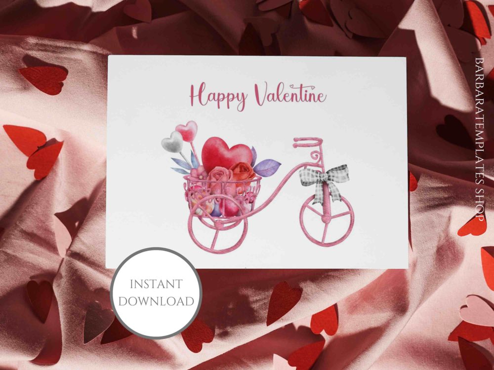 Happy Valentine Romantic Printable Valentine Card