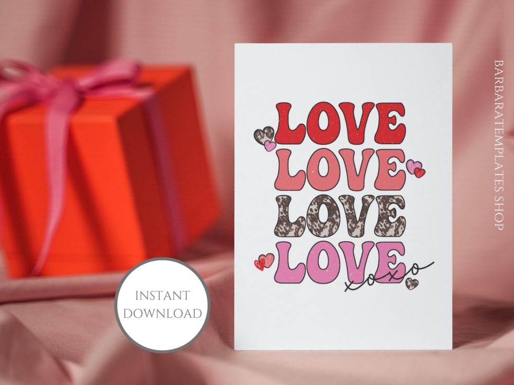 Love personalized Valentine card