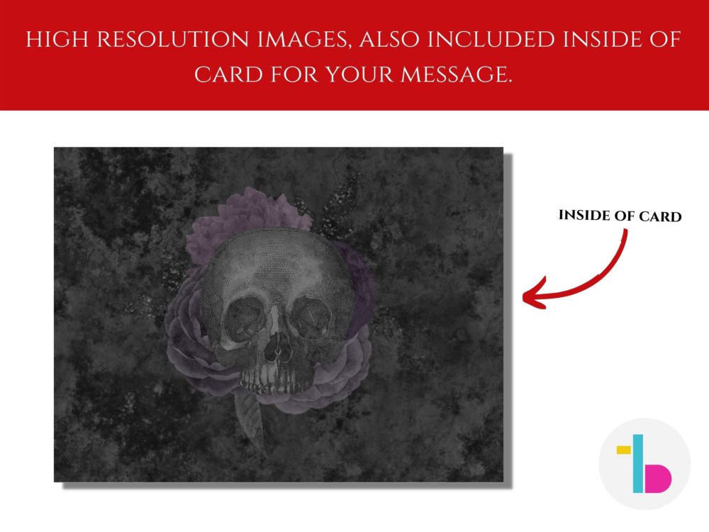 Gothic purple personalized card