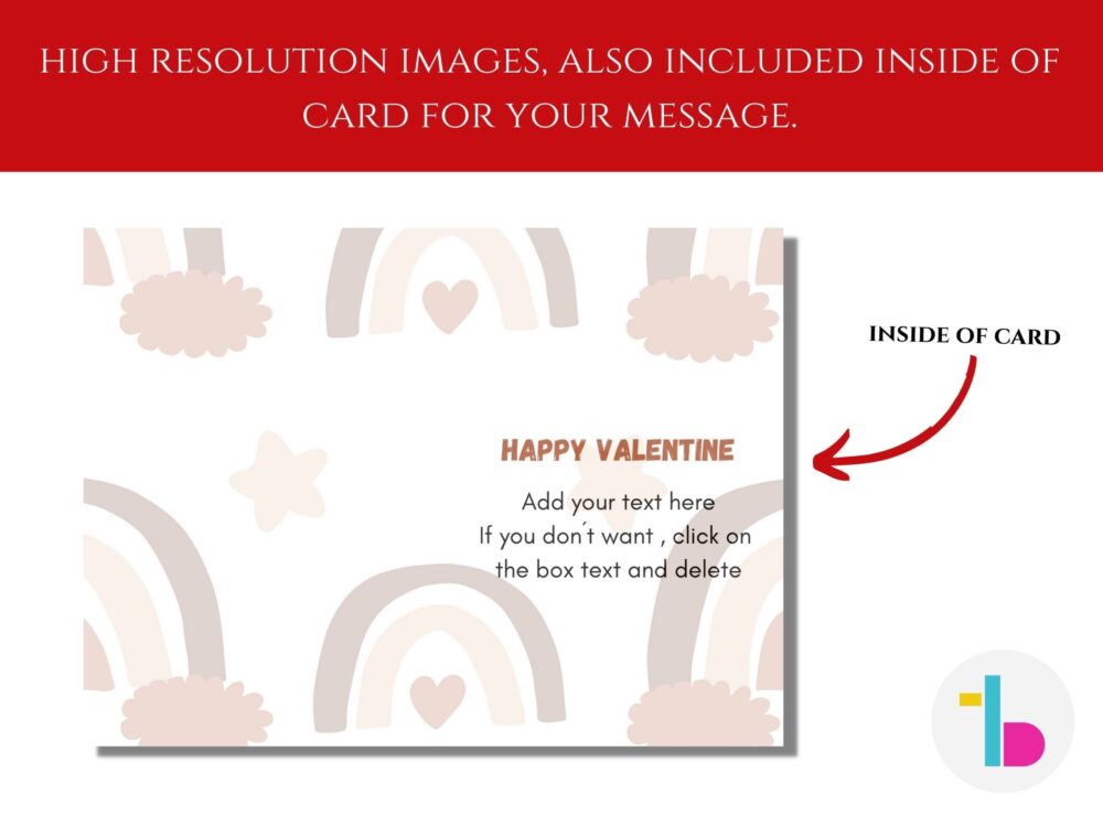 Happy Valentines Day rainbow card