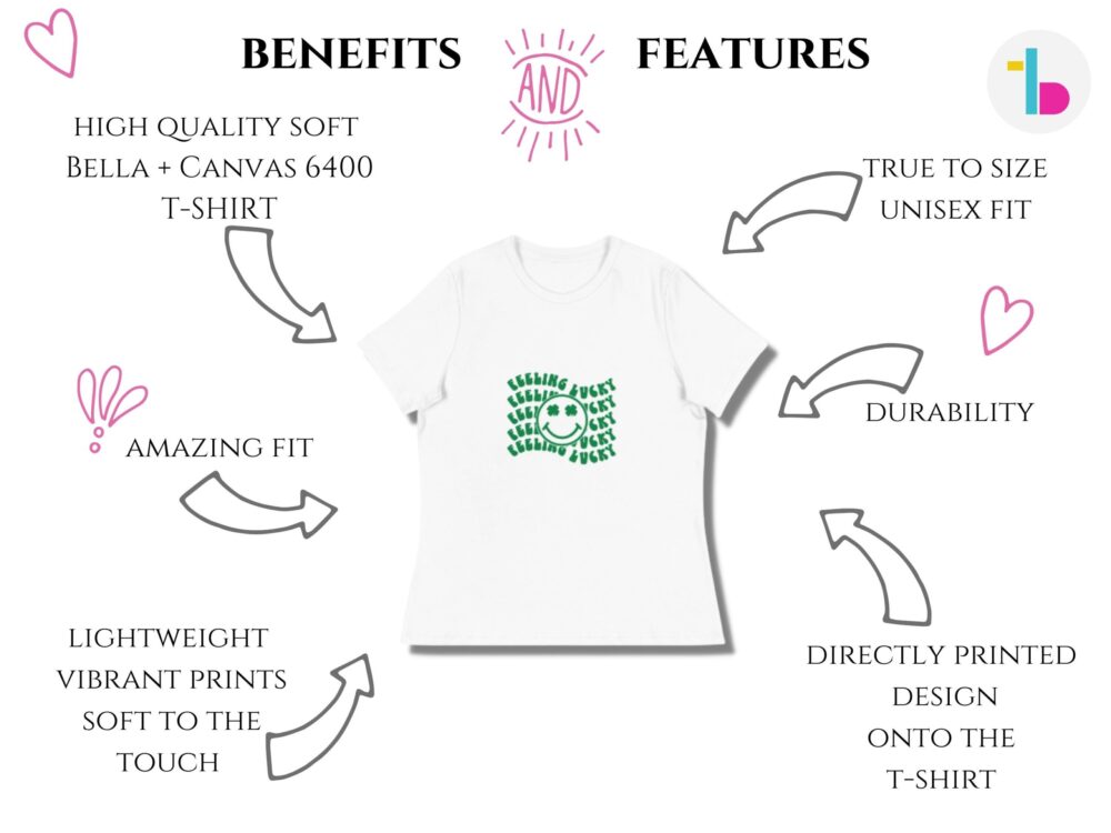 Feeling lucky shirt, Positive affirmation womes top