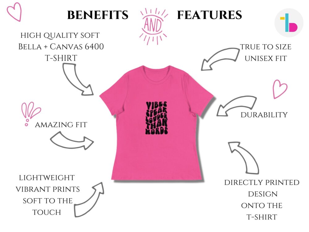 Vibes speak louder than words womens graphic shirt