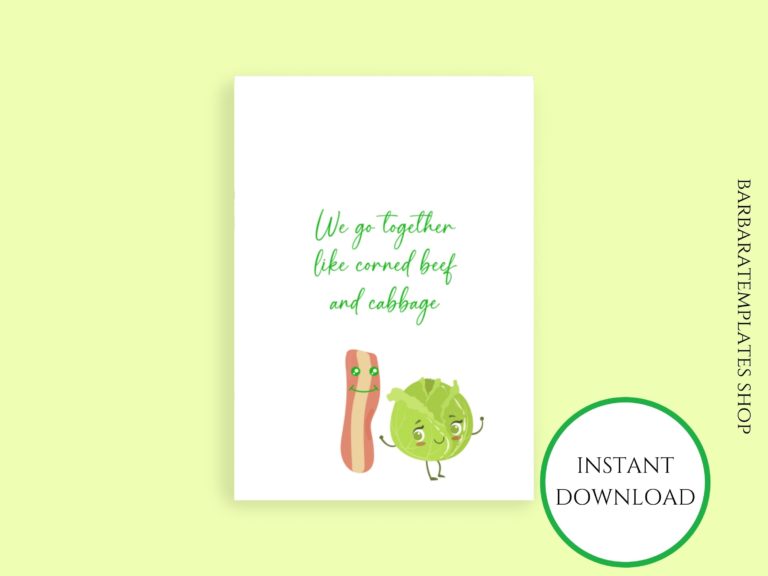 Happy St. Patricks Day Printable Card,